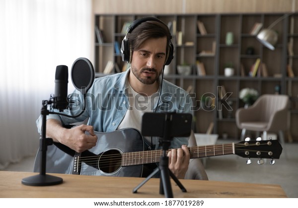 Millennial Caucasian Male Music Tutor Coach Stock Photo (Edit Now ...