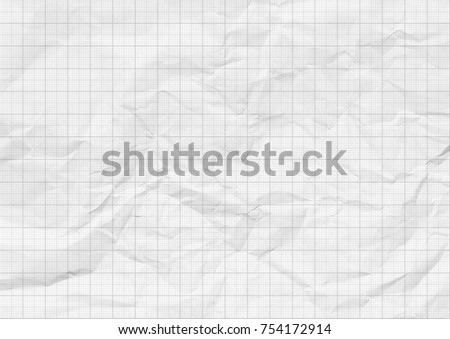 Millimeter folded graph white paper.