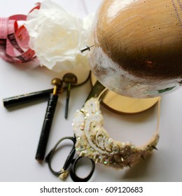 Millinery Tools And Silk Flower