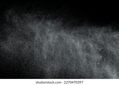 Million of Star Dust, Photo image of falling down shower rain snow, heavy snows storm flying. Freeze shot on black background isolated overlay. Spray water fog smoke as star particle on wind - Powered by Shutterstock