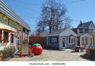 MILLVILLE, NJ -31 MAR 2018- View Of A Pedestrian Area In Millville, A City In Cumberland County, New Jersey.