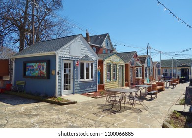 MILLVILLE, NJ -31 MAR 2018- View Of A Pedestrian Area In Millville, A City In Cumberland County, New Jersey.