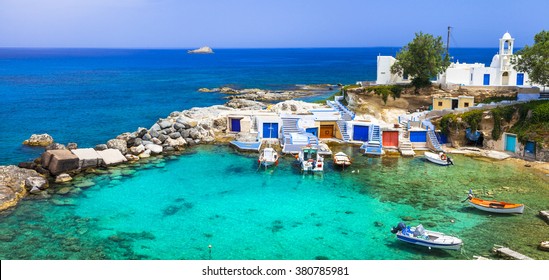 358 Milos traditional village mandrakia greece Images, Stock Photos ...