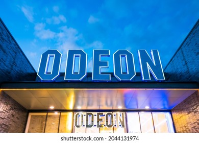 Milton Keynes,England-September 2021: Odeon Cinema Logo Near MK Stadium