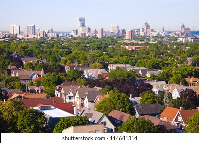 Milwaukee - city panorama seen from the north side