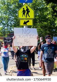 Milwaukee, Wisconsin - 06/06/20: Sign At A Peaceful Protest Against Police Brutality, Honoring George Floyd, Breonna Taylor, Ahmaud Arbery, Eric Garner, Etc..