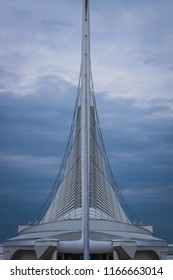 Milwaukee, Wisconsin - August 25, 2018: Milwaukee Art Museum, Quadracci Pavilion By Spanish Architect, Santiago Calatrava