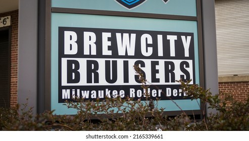 Milwaukee, Wisconsin - May 26, 2022: Milwaukee Brew City Bruisers Roller Derby Logo