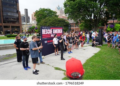 Milwaukee, Wisconsin / USA - August 15th, 2020: Walk Away Movement Pro Trump Rescue America Rally Held In Milwaukee Hosted By Brandon Straka