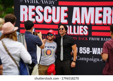 Milwaukee, Wisconsin / USA - August 15th, 2020: Walk Away Movement Pro Trump Rescue America Rally Held In Milwaukee Hosted By Brandon Straka