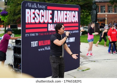 Milwaukee, Wisconsin / USA - August 15th, 2020: Walk Away Movement Pro Trump Rescue America Rally Held In Milwaukee Hosted By Brandon Straka