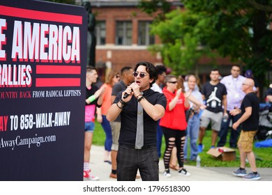 Milwaukee, Wisconsin / USA - August 15th, 2020: Walk Away Movement Pro Trump Rescue America Rally Held In Milwaukee Hosted By Brandon Straka