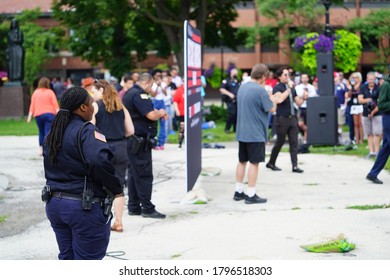 Milwaukee, Wisconsin / USA - August 15th, 2020: Walk Away Movement Pro Trump Rescue America Rally Held In Milwaukee Hosted By Brandon Straka