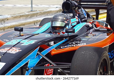 Milwaukee Wisconsin, USA - August 17, 2014: Indycar Indy Lights Series Race, Milwaukee Mile. 24 Scott Anderson - United States, Fan Force United