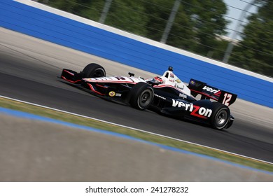 Milwaukee, Wisconsin USA - June 15, 2012: Indycar Indyfest Race Milwaukee Mile, Racing Action. #12 Will Power Verizon (Roger Penske)