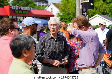 Milwaukee, Wisconsin USA - June 19th, 2021: Wisconsin Democrat Governor Tony Evers Attended The Juneteenth Festival Event And Interacted With African American Locals.