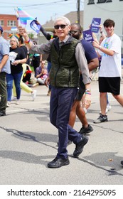 Milwaukee, Wisconsin USA - June 5th, 2022: Governor Tony Evers Of Wisconsin Participated In LGBTQ Gay Pride Parade. 