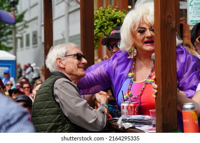 Milwaukee, Wisconsin USA - June 5th, 2022: Governor Tony Evers Of Wisconsin Participated In LGBTQ Gay Pride Parade. 