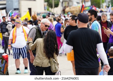 Milwaukee, Wisconsin USA - June 5th, 2022: Governor Tony Evers Of Wisconsin Participated In LGBTQ Gay Pride Parade. 