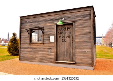 Milwaukee, Wisconsin / USA - March 6, 2019:  The Shed At The Harley Davidson Museum. 