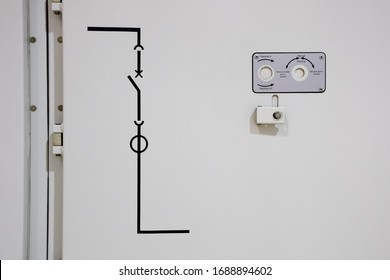 Mimic Diagram Of Bus Tie Feeder Of Medium Voltage Switchgear Consist Of Circuit Breaker And Current Transformer