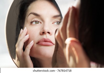 Mimic Wrinkles On The Face. Oily Skin Care