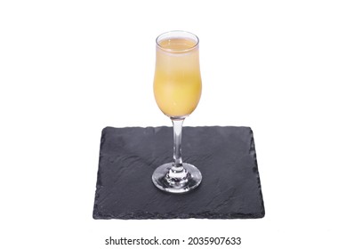 Mimosa Cocktail Isolated On White Background