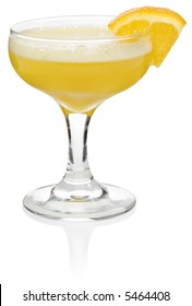 Mimosa Cocktail - Isolated On White