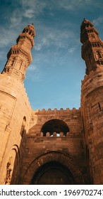 Minaret of Bab Zuweila  in old cairo 