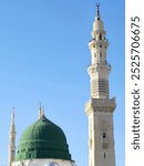 The Minaret and the Green dome of The Prophet