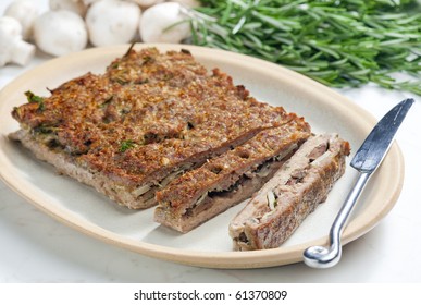 Minced Beef Meat Hash Filled With Champignons And Herbs