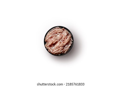 Minced Chicken Meat On A White Background