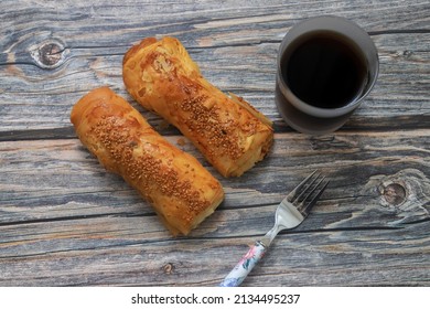 Minced Meat In Savoury Pastry. Bourek With Minced Meat