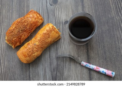 Minced Meat In Savoury Pastry. Bourek With Minced Meat