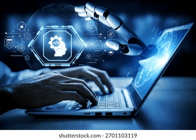 The mind of an AI machine learning and software developer. A concept of advanced AI coding, data science, and algorithm engineering. Motif