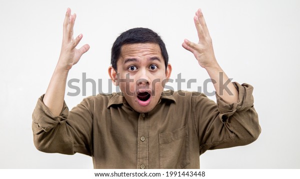 Mind Blowing Wow Shocked Face Expression Stock Photo 1991443448 ...