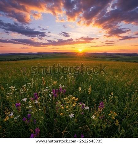 its a mind fresh image of flower and cloud in the morning