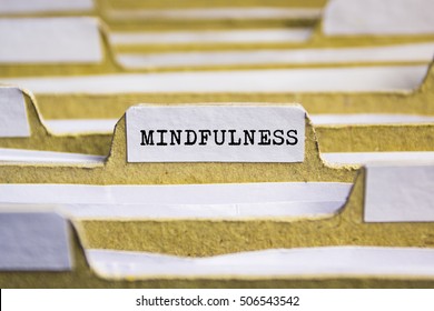 Mindfullness Word On Card Index