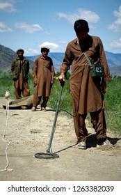 Mine Detectors On The Road To Jalalabad. Afghanistan. 03.03.1993