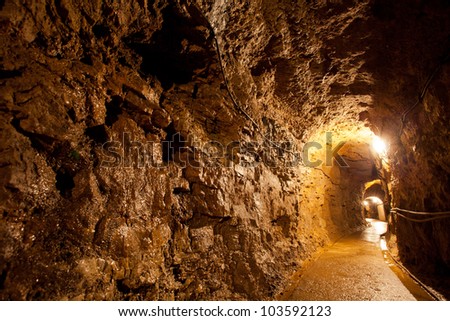 Mine tunnel with path Stock photo © 