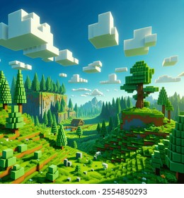 Minecraft Daytime AI-generated image 2487844217 | Shutterstock