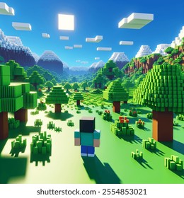 Minecraft Daytime AI-generated image 2487844217 | Shutterstock