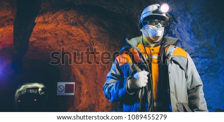 miner underground mining gold