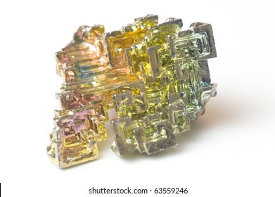 The Mineral Bismuth Isolated On White