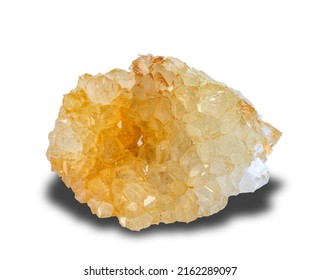 Mineral Calcite Stone Isolated On White