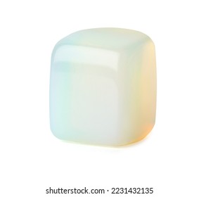 Mineral natural semiprecious stone moonstone. Isolated on a white background. Geology. - Shutterstock ID 2231432135