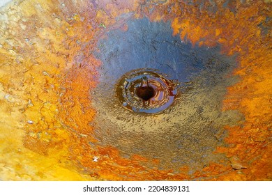 A Mineral Spring Runoff At A Spa In Jesenik.