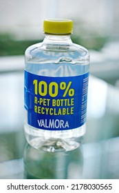 Mineral Water Bottle Made Of Recyclable Material, Circular Economy. Cuneo, Italy - July 2022