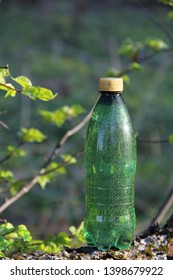 mineral water in a clear bottle