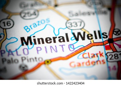 Mineral Wells. Texas. USA On A Map